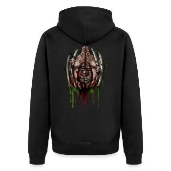 graisse monstre - Veste à capuche bio Premium Unisexe - noir - Dos - Nico (187cm)