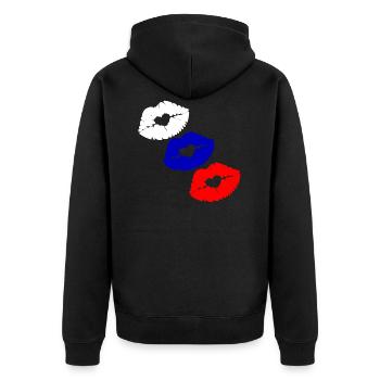 Drapeau de la Russie - Veste à capuche bio Premium Unisexe - noir - Dos - Nico (187cm)