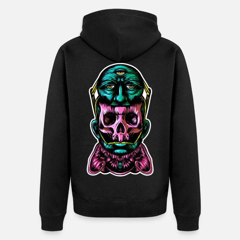 Casque Couleur - Veste à capuche bio Premium Unisexe - noir
