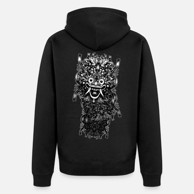 Masque de Bali - Veste à capuche bio Premium Unisexe - noir