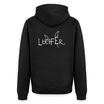 lucifer devil demon halloween diable cadeau - Veste à capuche bio Premium Unisexe - noir - Dos - Nico (187cm)