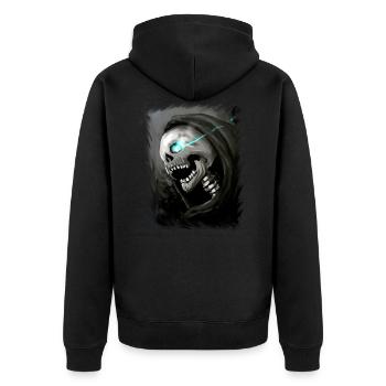 Totenkopf Halloween Tot Grim Reaper Grim Reaper - Unisex Premium Organic Zip Hoodie - black - Back - Nico (187cm)