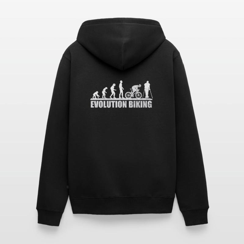 Bicycle Evolution cyclist cyclist Unisex Premium Organic Zip Hoodie