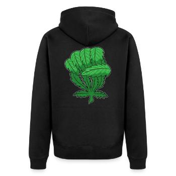 Poing de mauvaises herbes | Cannabis marijuana THC CBD - Veste à capuche bio Premium Unisexe - noir - Dos - Nico (187cm)