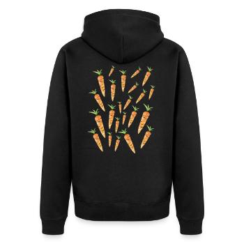 Veganisme I Vegan I Bien-être animal I Protection de l'environnement - Veste à capuche bio Premium Unisexe - noir - Dos - Nico (187cm)