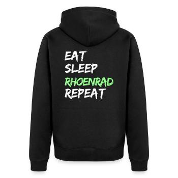 Rhönrad I Athlète I Équipe I Gift I Club - Veste à capuche bio Premium Unisexe - noir - Dos - Nico (187cm)