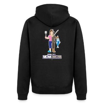 Votre maman ma maman - cadeau de pêcheur drôle de pêcheur - Veste à capuche bio Premium Unisexe - noir - Dos - Nico (187cm)