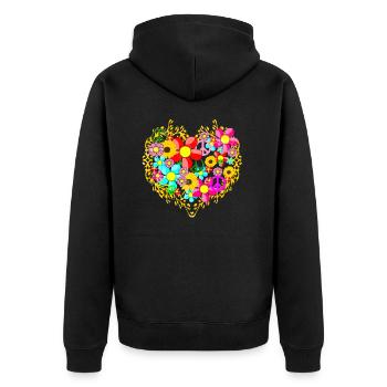 Printemps printemps temps printemps cadeau de fièvre - Veste à capuche bio Premium Unisexe - noir - Dos - Nico (187cm)
