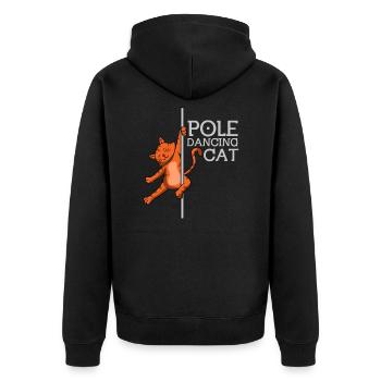 Poledance Stangentanz Pole Sport Fitness Geschenk - Unisex Premium Bio Zip Hoodie - Schwarz - Hinten - Nico (187cm)