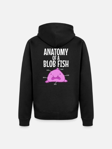 Anatomie Blobfisch - Unisex Premium Bio Zip Hoodie - Schwarz