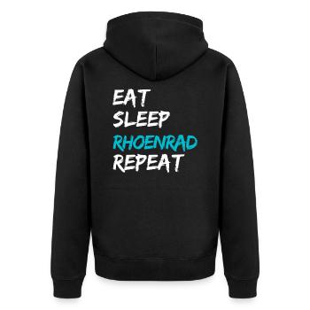 Rhönrad I Athlète I Équipe I Gift I Club - Veste à capuche bio Premium Unisexe - noir - Dos - Nico (187cm)