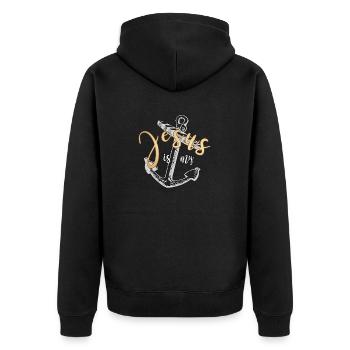 Conception chrétienne - Jésus est mon ancre - Veste à capuche bio Premium Unisexe - noir - Dos - Nico (187cm)