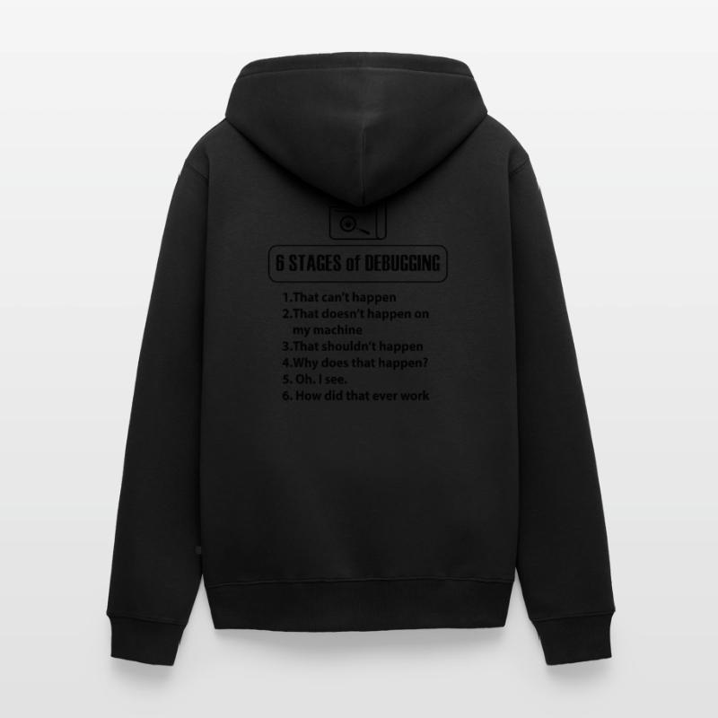 Cadeaux Programmeur Nerd Bug Developer Veste à capuche bio Premium Unisexe