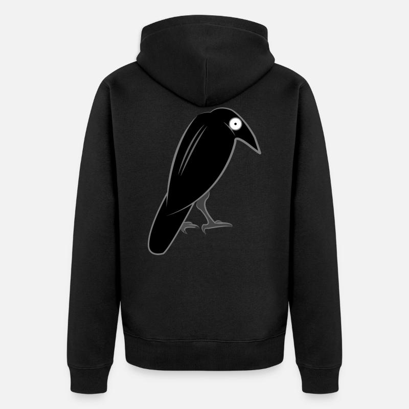 corbeau - Veste à capuche bio Premium Unisexe - undefined