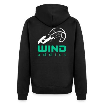 KITE KITER KITEBOARDER KITESURFER SURFER - Unisex Premium Organic Zip Hoodie - black - Back - Nico (187cm)
