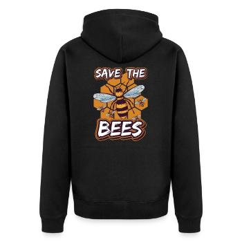 Sauvez les abeilles - Sauvez les abeilles - Veste à capuche bio Premium Unisexe - noir - Dos - Nico (187cm)