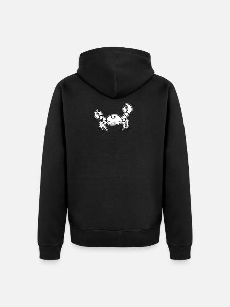 Sonderbare Krabben-lustiges Seehummer-Tiergeschenk - Unisex Premium Bio Zip Hoodie - Schwarz