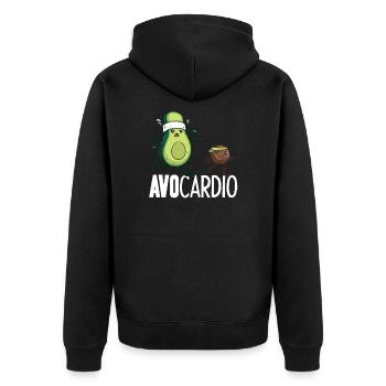 Drôle Avocat Cardio Partner Mignon Running Seed - Veste à capuche bio Premium Unisexe - noir - Dos - Nico (187cm)