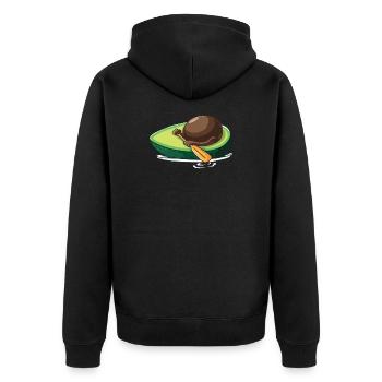 Nourriture d'avocat drôle pagayer un fruit de bateau de pêche - Veste à capuche bio Premium Unisexe - noir - Dos - Nico (187cm)