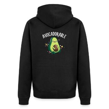 Avocado Fruit Seed Mignon Avocadorable Pear Food - Veste à capuche bio Premium Unisexe - noir - Dos - Nico (187cm)