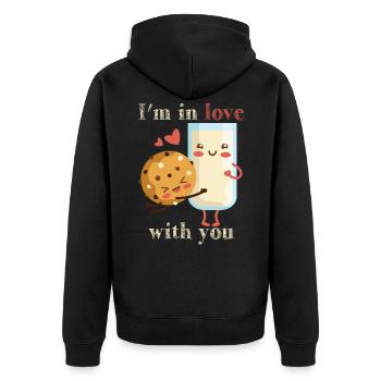 Saint Valentin Saint Valentin - Veste à capuche bio Premium Unisexe - noir - Dos - Nico (187cm)