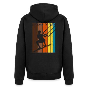 Wakeboard wakeboarding wakeboarding - Unisex Premium Organic Zip Hoodie - black - Back - Nico (187cm)