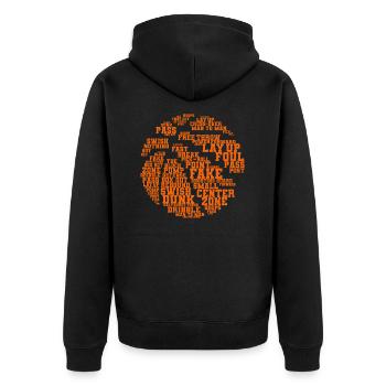 Basketball basketball player USA gift - Unisex Premium Organic Zip Hoodie - black - Back - Nico (187cm)
