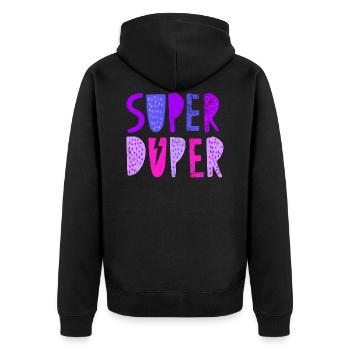 Super duper - Veste à capuche bio Premium Unisexe - noir - Dos - Nico (187cm)