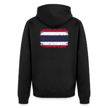 La Thaïlande - Veste à capuche bio Premium Unisexe - noir - Dos - Nico (187cm)