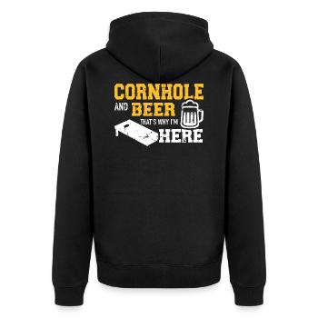 Cornhole - Veste à capuche bio Premium Unisexe - noir - Dos - Nico (187cm)