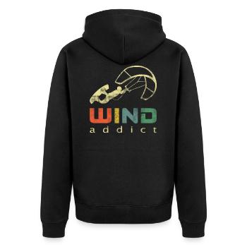 Kitesurf kitesurfers - Veste à capuche bio Premium Unisexe - noir - Dos - Nico (187cm)