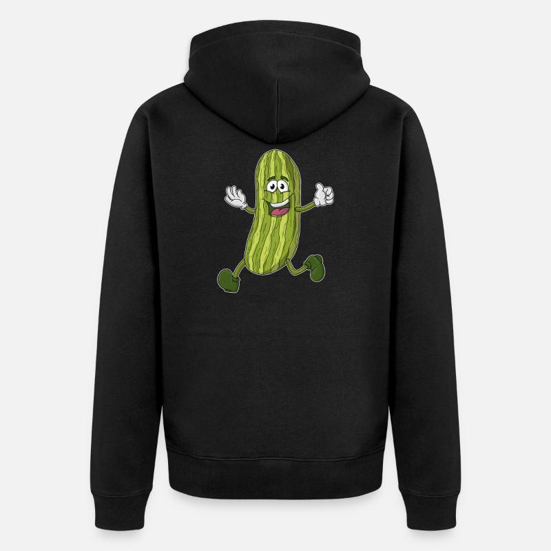 Courir le concombre - Veste à capuche bio Premium Unisexe - noir