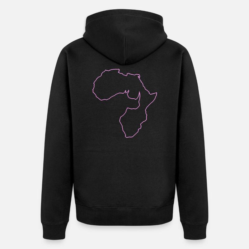 Rhino Afrique Afrique - Veste à capuche bio Premium Unisexe - noir