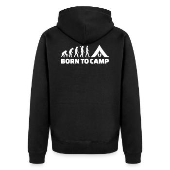 camping - Veste à capuche bio Premium Unisexe - noir - Dos - Nico (187cm)