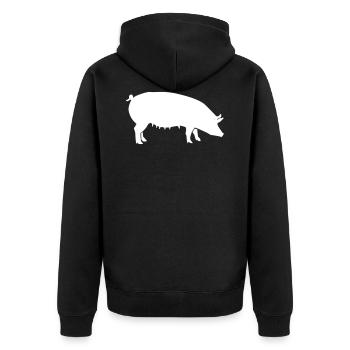 porc - Veste à capuche bio Premium Unisexe - noir - Dos - Nico (187cm)