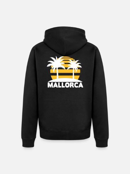 Mallorca - Unisex Premium Organic Zip Hoodie - black