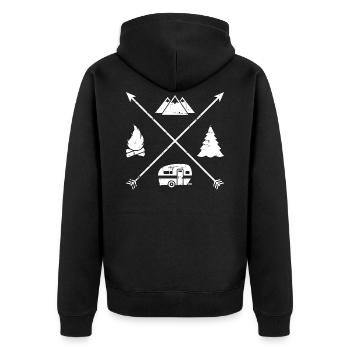 Caravane - Veste à capuche bio Premium Unisexe - noir - Dos - Nico (187cm)