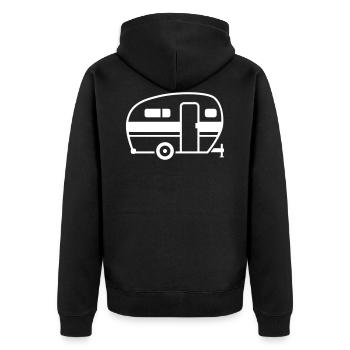 Caravane - Veste à capuche bio Premium Unisexe - noir - Dos - Nico (187cm)