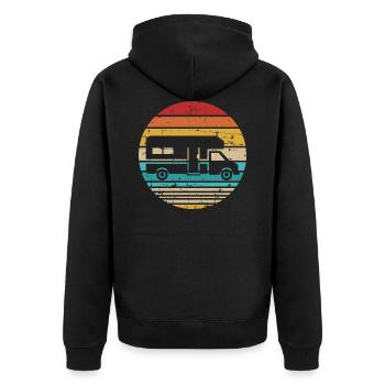Camping-car - Veste à capuche bio Premium Unisexe - noir - Dos - Nico (187cm)
