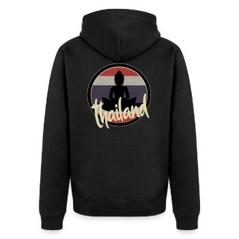 Chemise Thaïlande - Veste à capuche bio Premium Unisexe - noir - Dos - Nico (187cm)