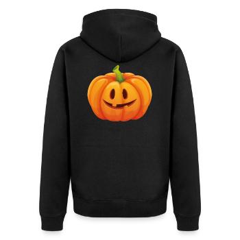 Costume d'Halloween Citrouille - Je suis une citrouille - Veste à capuche bio Premium Unisexe - noir - Dos - Nico (187cm)