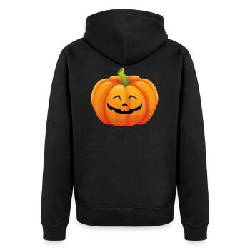 Costume d'Halloween Citrouille - Je suis une citrouille - Veste à capuche bio Premium Unisexe - noir - Dos - Nico (187cm)