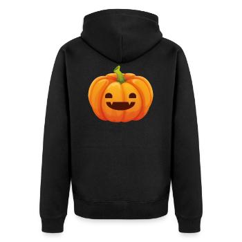 Costume d'Halloween Citrouille - Je suis une citrouille - Veste à capuche bio Premium Unisexe - noir - Dos - Nico (187cm)