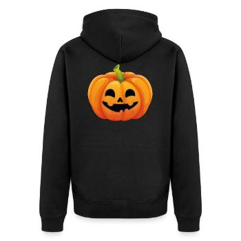 Costume d'Halloween Citrouille - Je suis une citrouille - Veste à capuche bio Premium Unisexe - noir - Dos - Nico (187cm)