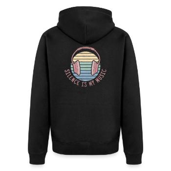 Introvert highly sensitive INFJ saying gift - Unisex Premium Organic Zip Hoodie - black - Back - Nico (187cm)