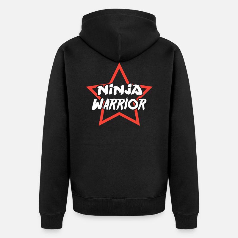 Ninja Warrior - Unisex Premium Bio Zip Hoodie - Schwarz