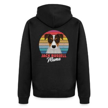 Jack Russell Mama - Jack Russell Terrier - Veste à capuche bio Premium Unisexe - noir - Dos - Nico (187cm)