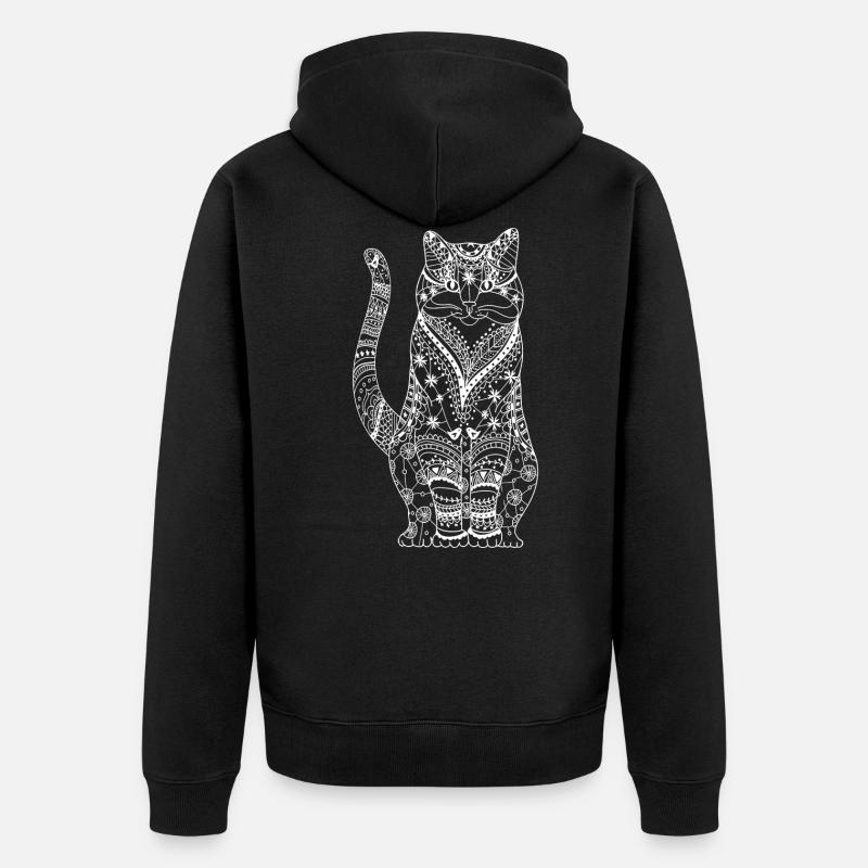 Chat - Veste à capuche bio Premium Unisexe - noir