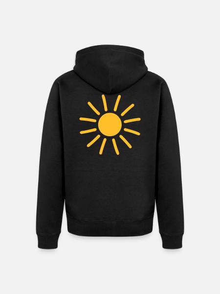 Sun sunshine sun sunshine soleil - Unisex Premium Organic Zip Hoodie - black