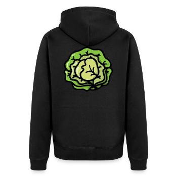Salade de choux légumes - salade cabbage vegetable - Veste à capuche bio Premium Unisexe - noir - Dos - Nico (187cm)